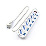 Ewent - EW3932-3M limitador de tensión Blanco 6 salidas AC