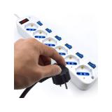 Ewent - EW3932-3M limitador de tensión Blanco 6 salidas AC