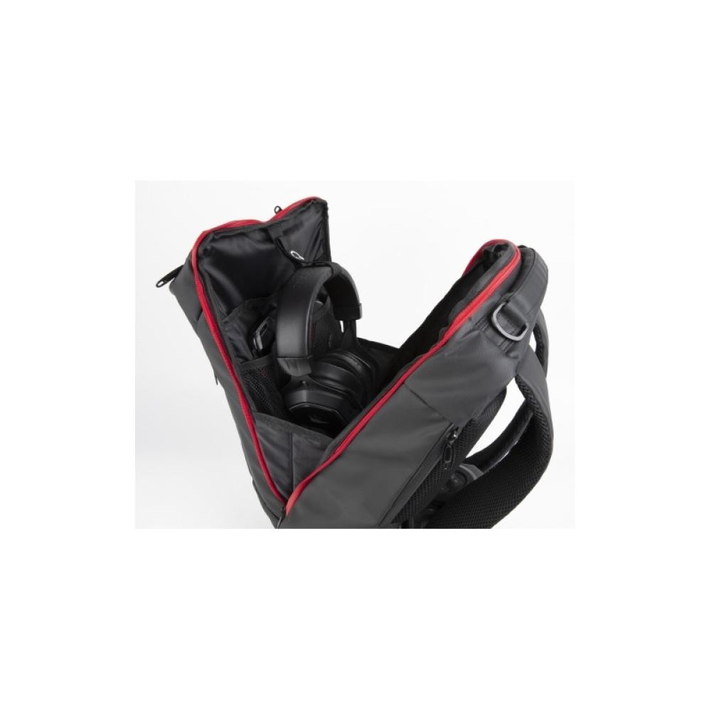 Konix - Drakkar KX DK RAGNARR 17'' GAMING BACKPAC 43,2 cm (17") Mochila Negro, Rojo