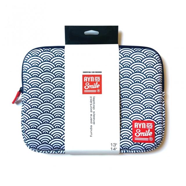 Smile - Laptop sleeve Kimono 1¡"13-14" Seigaiha