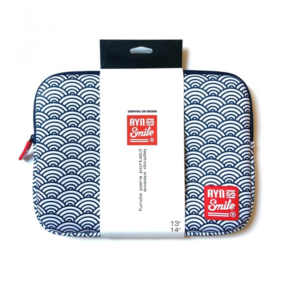 Smile - Laptop sleeve Kimono 1¡"13-14" Seigaiha