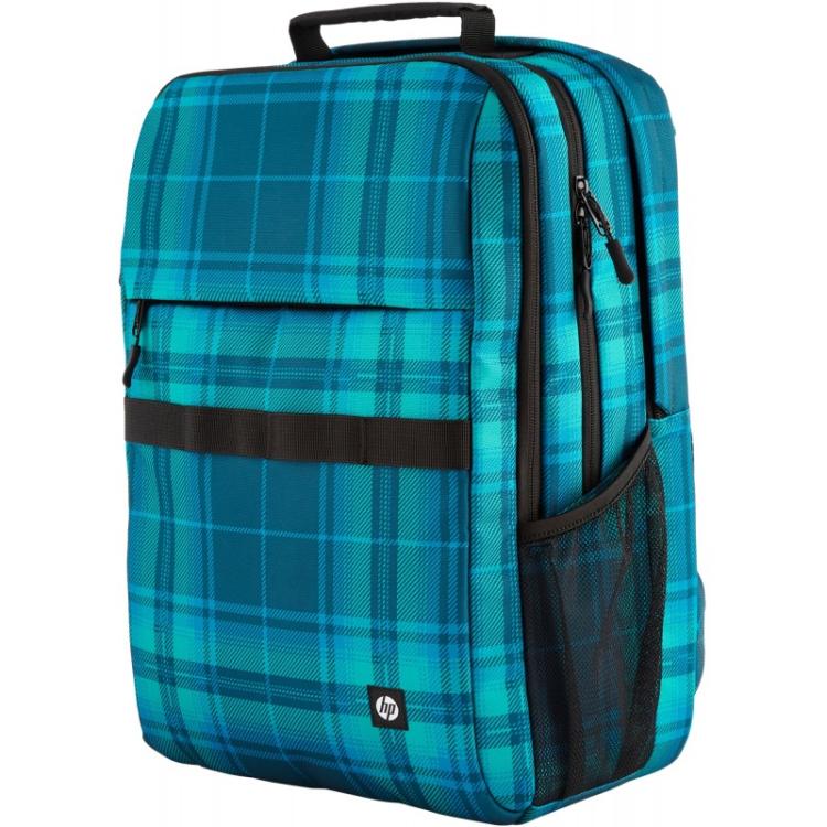 HP - Mochila Campus XL con patrón de cuadros de tartán