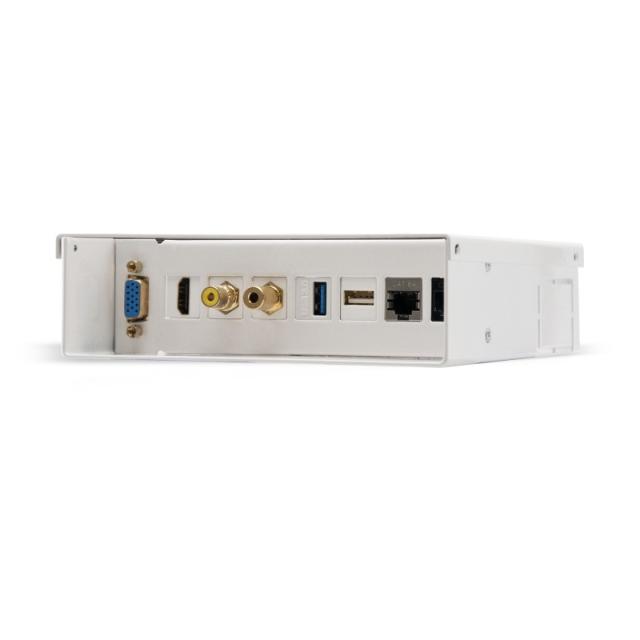 Nanocable - Caja de conexiones multimedia de pared VGA+HDMI+JACK3.5+RCA+2xUSB+2xRJ45, Blanco