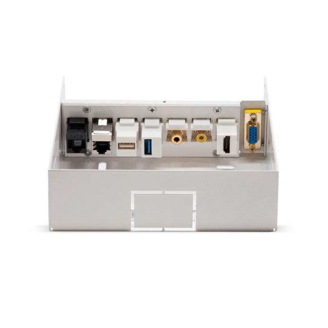 Nanocable - Caja de conexiones multimedia de pared VGA+HDMI+JACK3.5+RCA+2xUSB+2xRJ45, Blanco