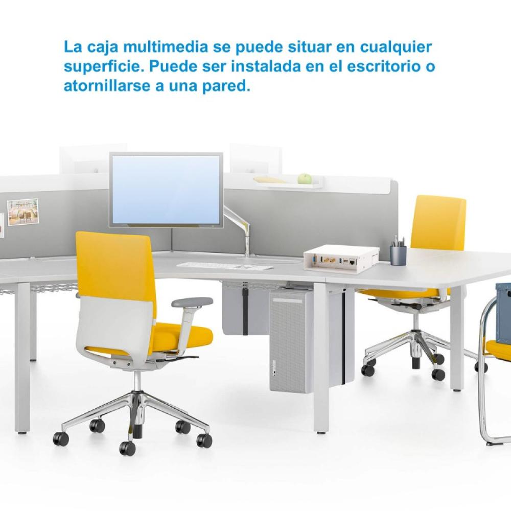 Nanocable - Caja de conexiones multimedia de pared VGA+HDMI+JACK3.5+RCA+2xUSB+2xRJ45, Blanco