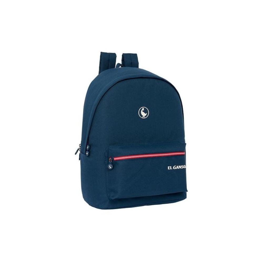 Safta - SAFTA MOCHILA DOBLE PARA PORTÁTIL 15,6+USB EL GANSO CLASSIC 24,55L AZUL