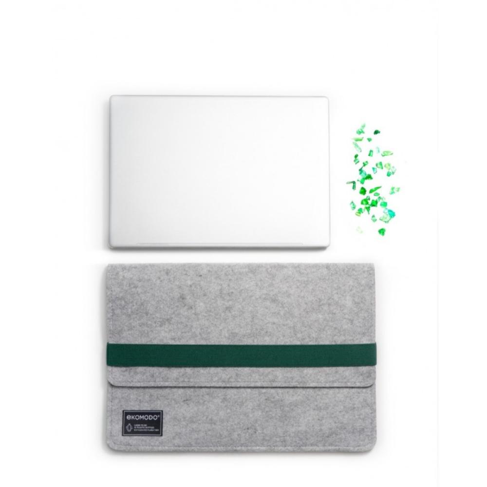 EKOMODO - HR-004 maletines para portátil 33 cm (13") Funda Verde, Gris