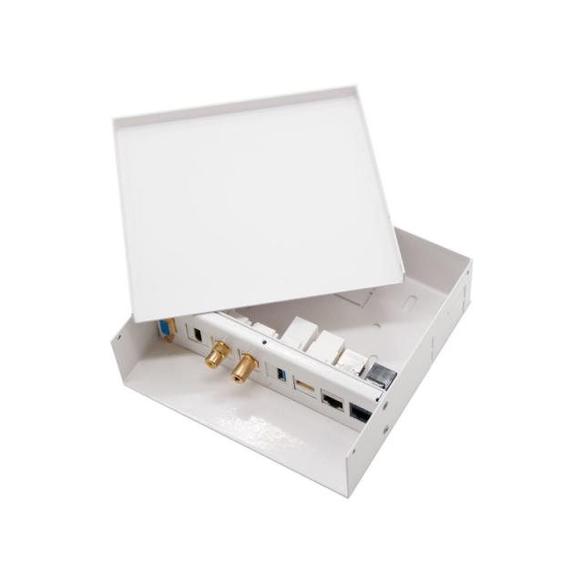 Nanocable - Caja de conexiones multimedia de pared VGA+HDMI+JACK3.5+RCA+2xUSB+2xRJ45, Blanco