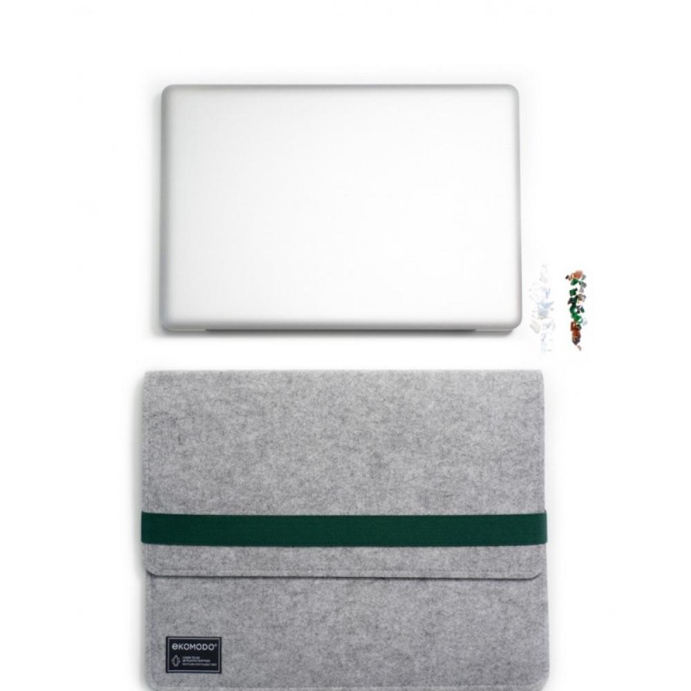 EKOMODO - HR-014 maletines para portátil 38,1 cm (15") Funda Verde, Gris