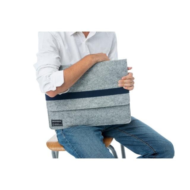 EKOMODO - HR-014 maletines para portátil 38,1 cm (15") Funda Verde, Gris