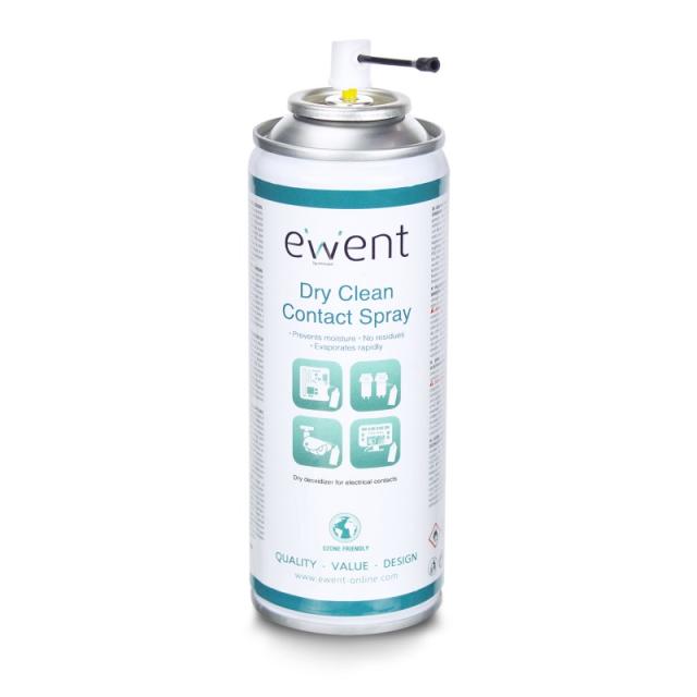 Ewent - EW5614 kit de limpieza para computadora Pantallas / Plásticos, Universal Espray para limpieza de equipos 200 ml