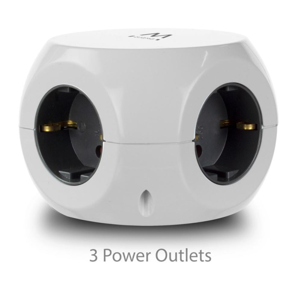 Ewent - EW3939 base múltiple 1,5 m 3 salidas AC Interior Blanco