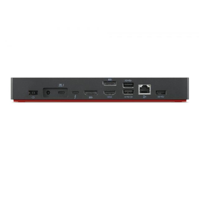 Lenovo - 40B00300EU base para portátil y replicador de puertos Alámbrico Thunderbolt 4 Negro, Rojo