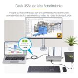 StarTech.com - Docking Station USB4 - USB-C de 40Gbps - Vídeo Doble HDMI - Hasta 1x 8K 60Hz 4:4:4 (RGB) o 2x 4K 120Hz 4:2:2 - co