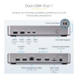 StarTech.com - Docking Station USB4 - USB-C de 40Gbps - Vídeo Doble HDMI - Hasta 1x 8K 60Hz 4:4:4 (RGB) o 2x 4K 120Hz 4:2:2 - co