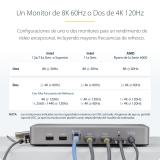 StarTech.com - Docking Station USB4 - USB-C de 40Gbps - Vídeo Doble HDMI - Hasta 1x 8K 60Hz 4:4:4 (RGB) o 2x 4K 120Hz 4:2:2 - co