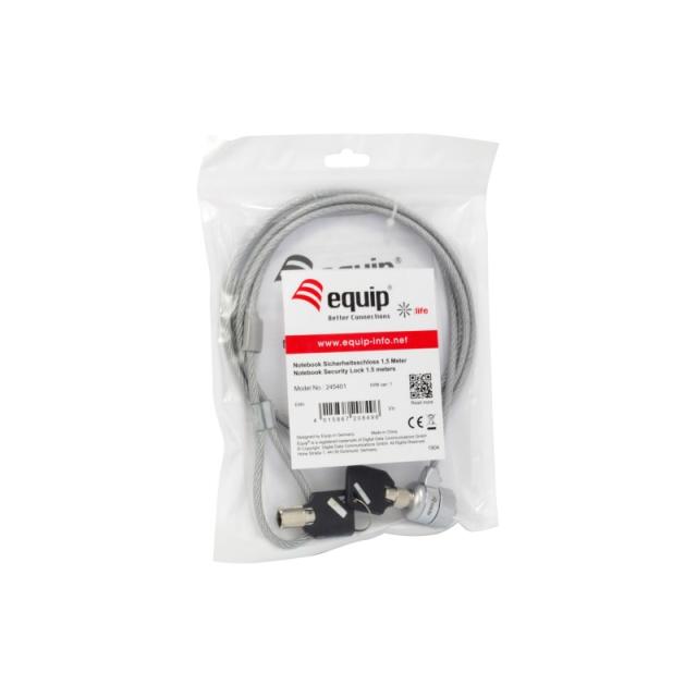 Equip - 245401 cable antirrobo Plata 1,5 m