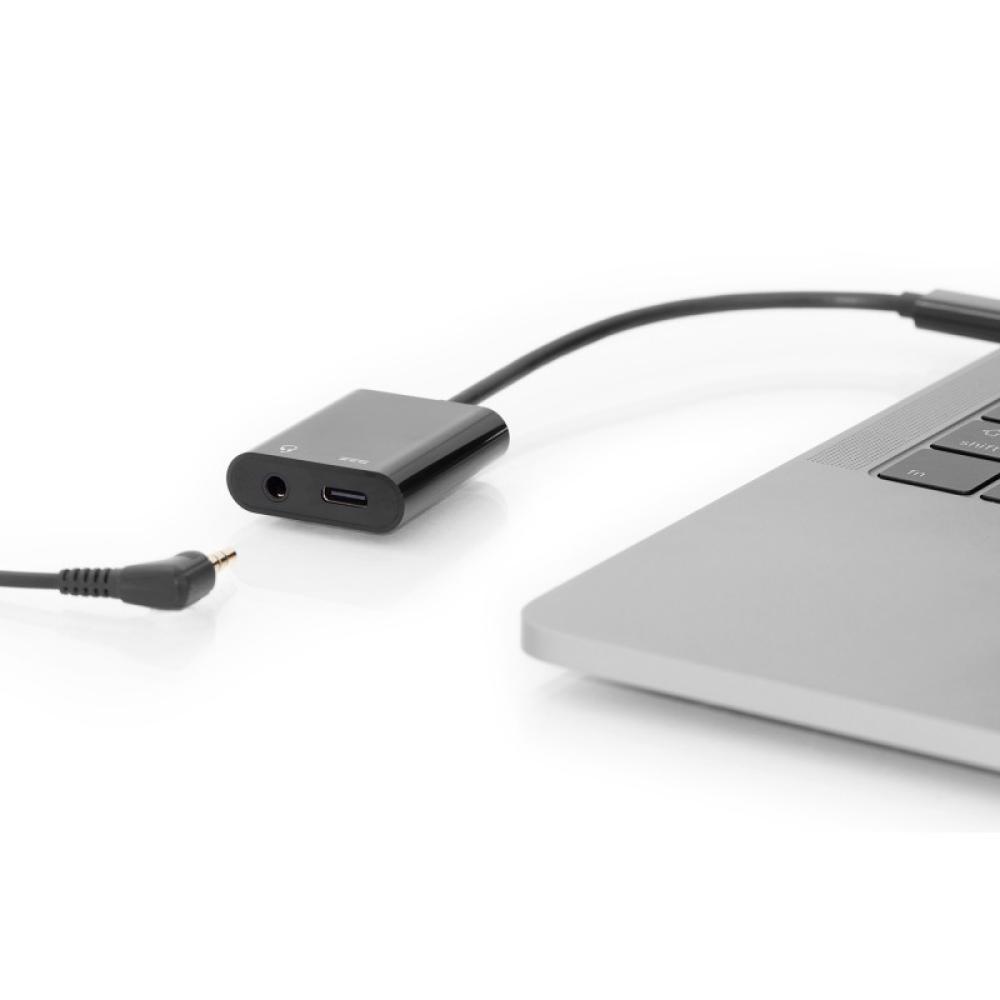 Digitus - Adaptador / convertidor USB-C, USB-C a USB-C + conector de 3,5 mm
