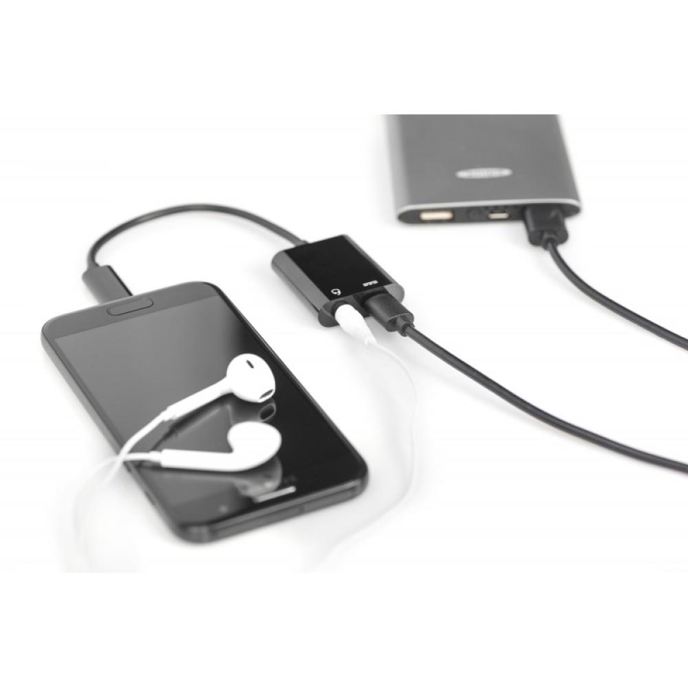 Digitus - Adaptador / convertidor USB-C, USB-C a USB-C + conector de 3,5 mm