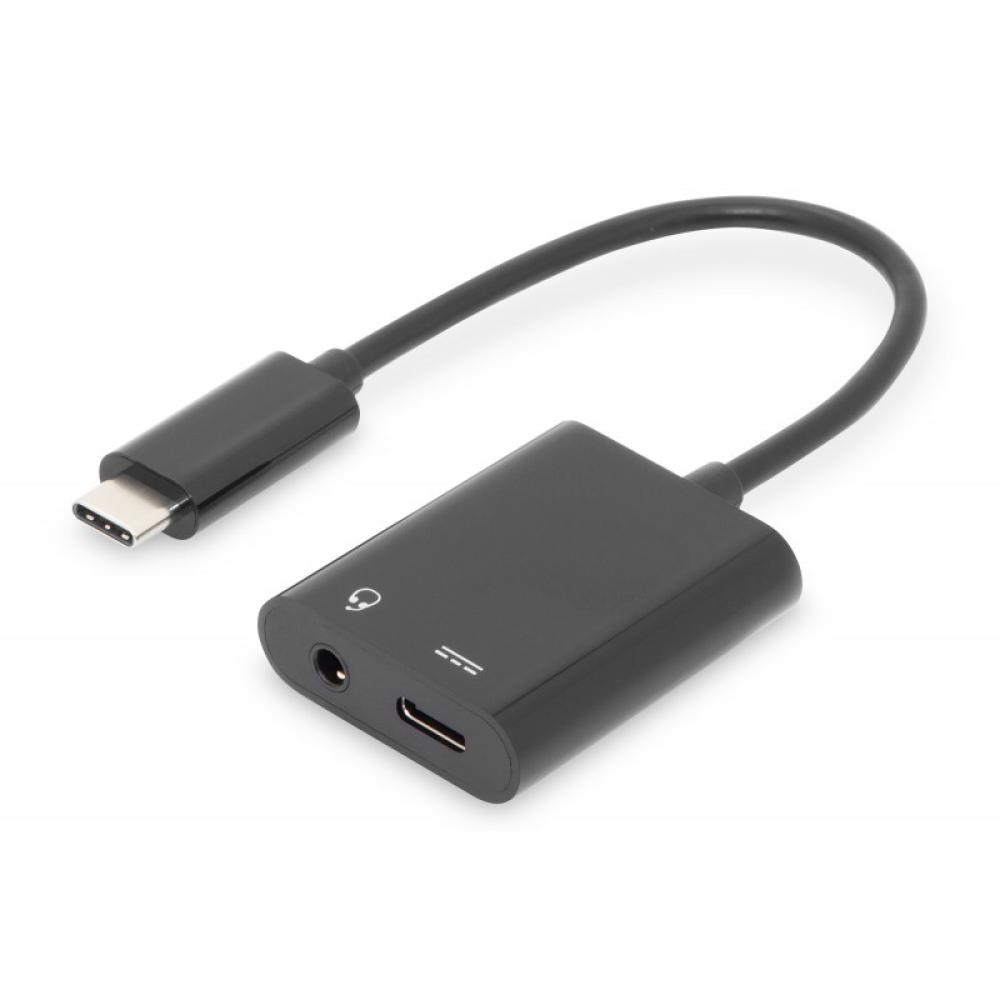 Digitus - Adaptador / convertidor USB-C, USB-C a USB-C + conector de 3,5 mm