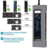 Leotec - Docking Station 8 en 1 con ranura M.2 para SSD