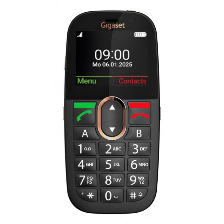 Gigaset - GL695 5,87 cm (2.31") 113 g Negro Teléfono para personas mayores