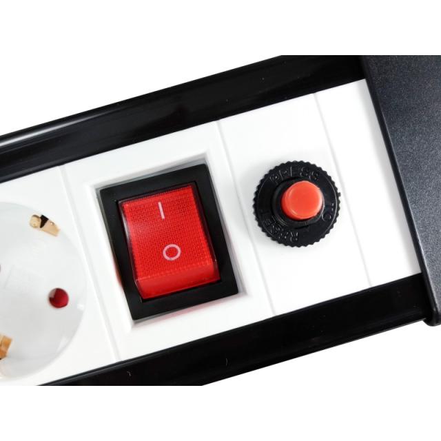 Equip - 245553 base múltiple 1,5 m 4 salidas AC Interior Negro, Blanco