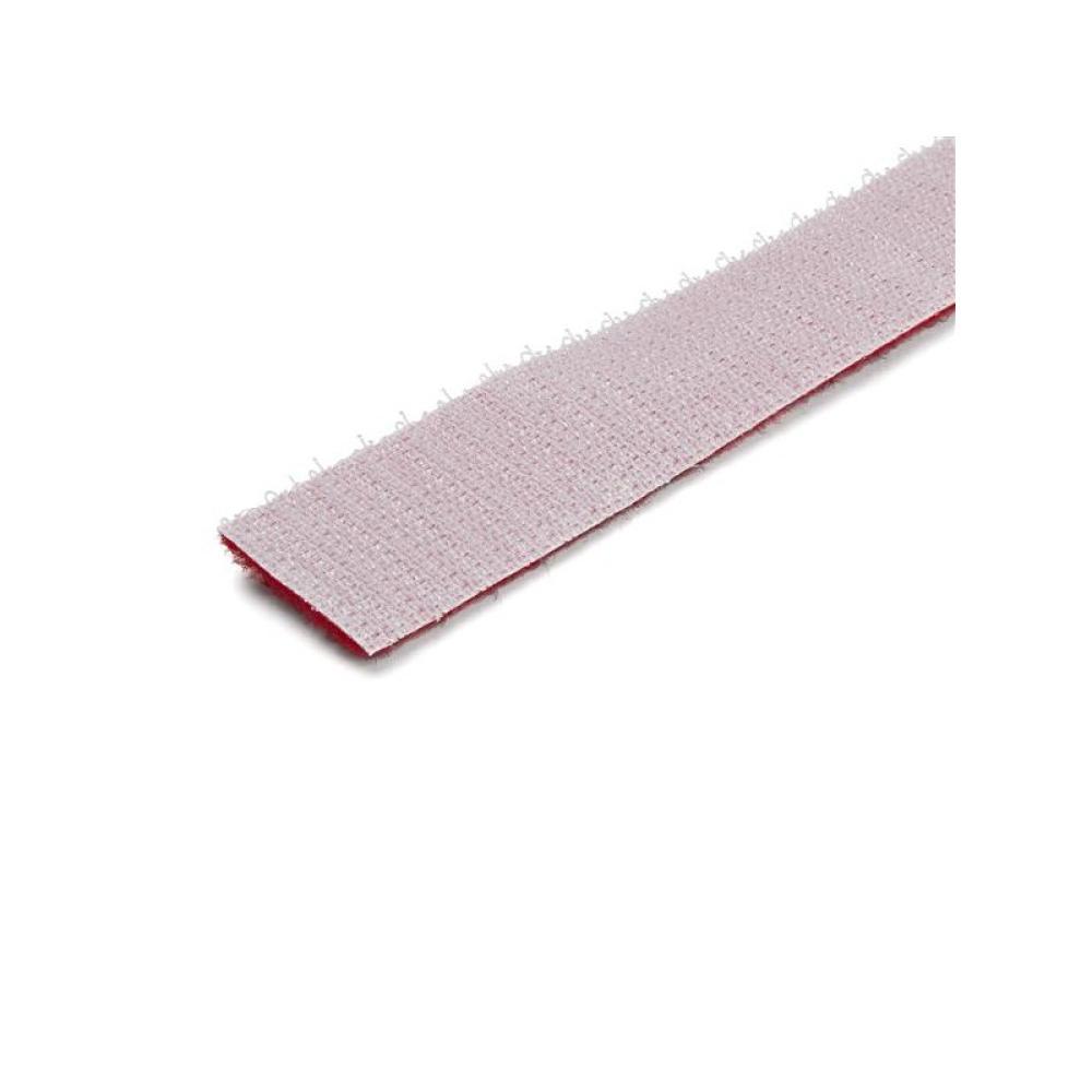 StarTech.com - Bobina de 7,6m de Gancho y Bucle - Tiras Reutilizables de Gancho y Bucle - Cinta Sujetacables - Envolt - HKLP25RD
