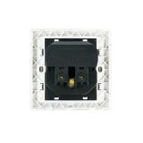 Nanocable - Base de enchufe de pared tipo schuko con 2 tomas USB Max. 2.4A, blanca