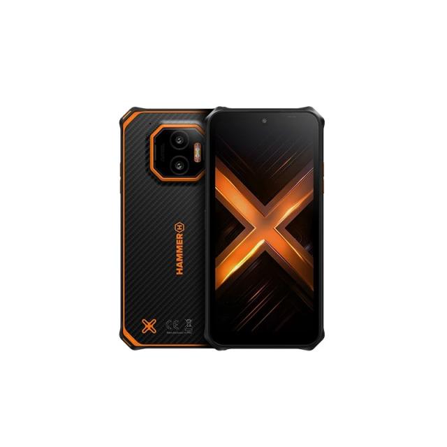 HAMMER - Energy X2 5G 8/256 GB 15,5 cm (6.1") SIM doble Android 15 USB Tipo C 8 GB 5000 mAh Negro, Naranja