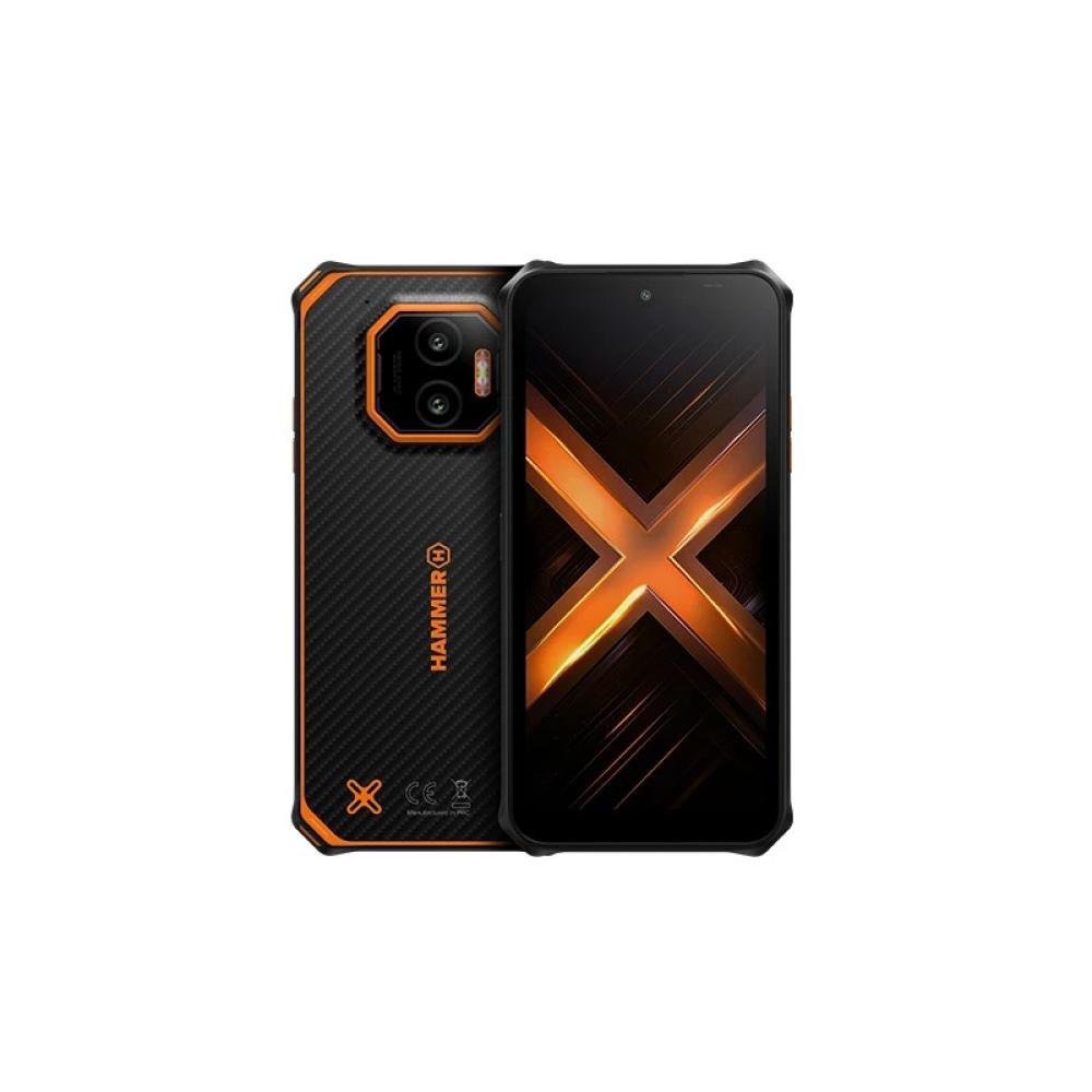 HAMMER - Energy X2 5G 8/256 GB 15,5 cm (6.1") SIM doble Android 15 USB Tipo C 8 GB 5000 mAh Negro, Naranja