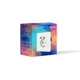 Nanocable - Base de enchufe de pared tipo schuko con 2 tomas USB Max. 2.4A, blanca