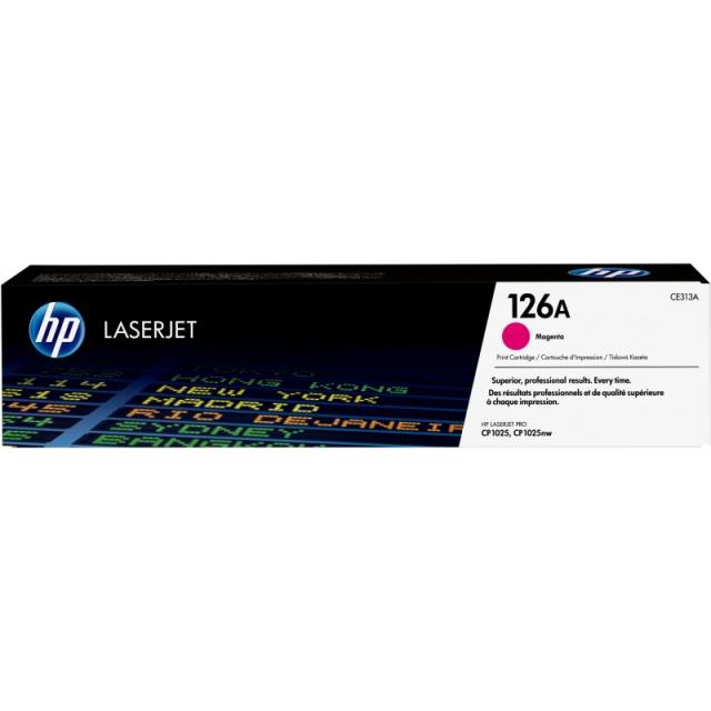 HP - Cartucho de tóner original LaserJet 126A magenta