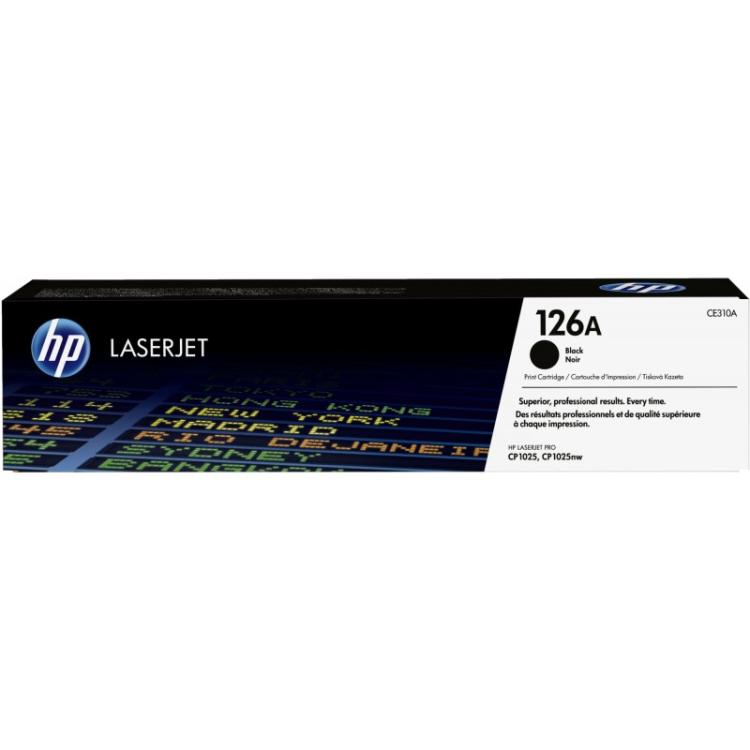 HP - Cartucho de tóner original LaserJet 126A negro