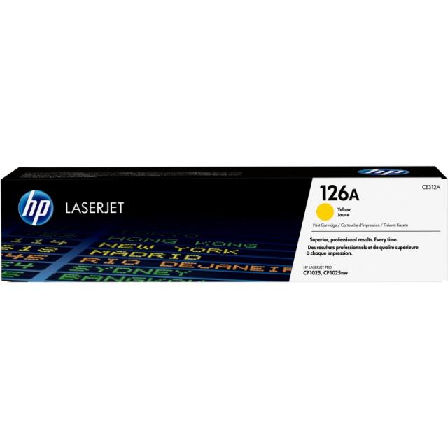 HP - Cartucho de tóner original LaserJet 126A amarillo