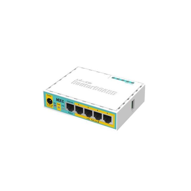 Mikrotik - hEX PoE lite router Ethernet rápido Blanco