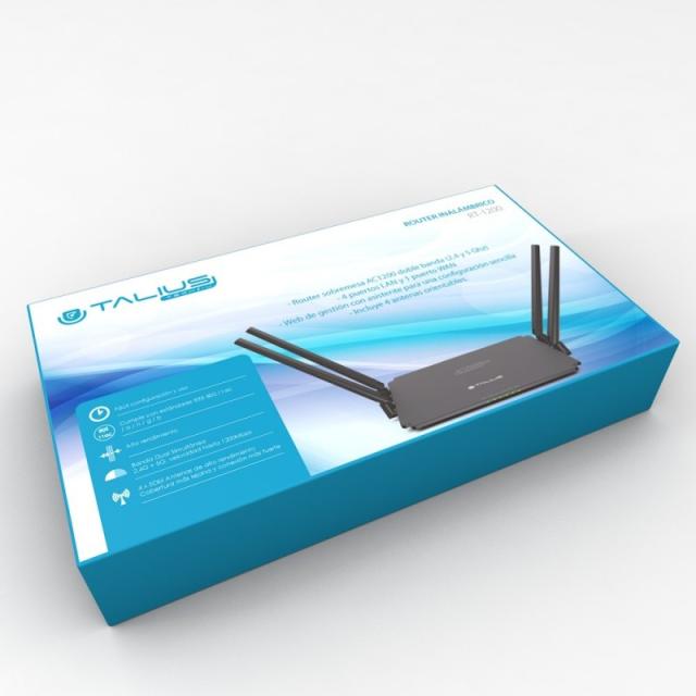 TALIUS - router wireless AC 1200M 4 puertos RT1200
