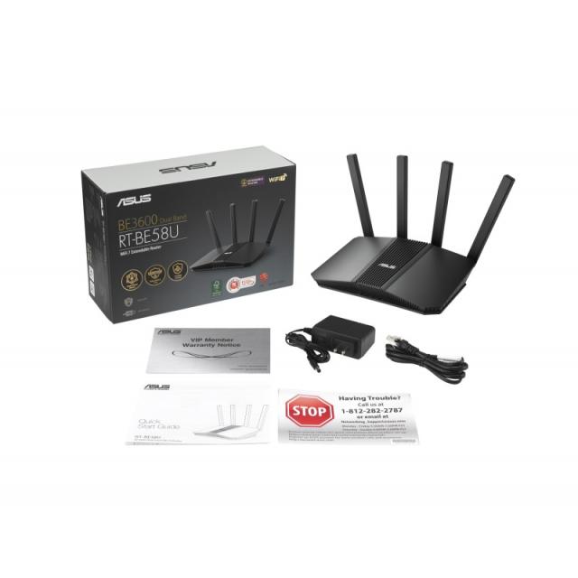 ASUS - RT-BE58U V2 router inalámbrico 2.5 Gigabit Ethernet Doble banda (2,4 GHz / 5 GHz) Negro