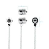 TooQ - TQCLKC0025 cable antirrobo Plata 1,5 m