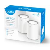Cudy - AX1800 Doble banda (2,4 GHz / 5 GHz) Wi-Fi 6 (802.11ax) Blanco 1 Interno