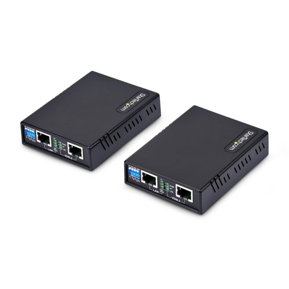 StarTech.com - Juego Extensor de Ethernet VDSL2 por Cable de Par Sencillo - Hasta 1km - Alargador de Red Ethernet LAN por Cable