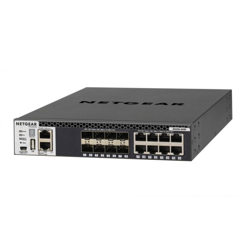NETGEAR - M4300-8X8F Gestionado L3 10G Ethernet (100/1000/10000) 1U Negro
