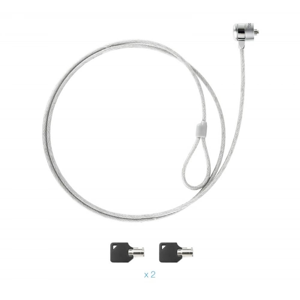 TooQ - TQCLKC0025 cable antirrobo Plata 1,5 m