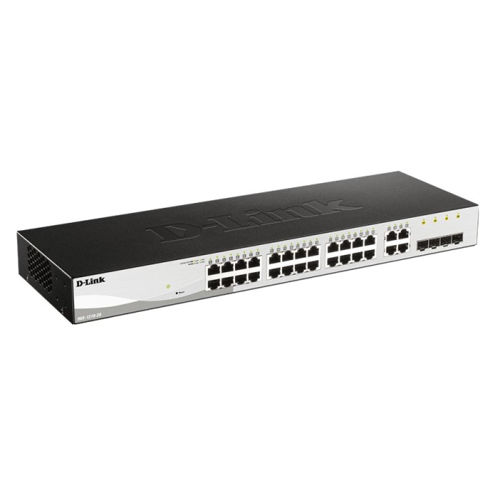 D-Link - DGS-1210-28 switch Gestionado L2 Gigabit Ethernet (10/100/1000) 1U Negro