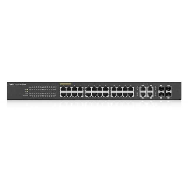 Zyxel - GS1920-24HP Gestionado L2 Gigabit Ethernet (10/100/1000) Energía sobre Ethernet (PoE) Negro