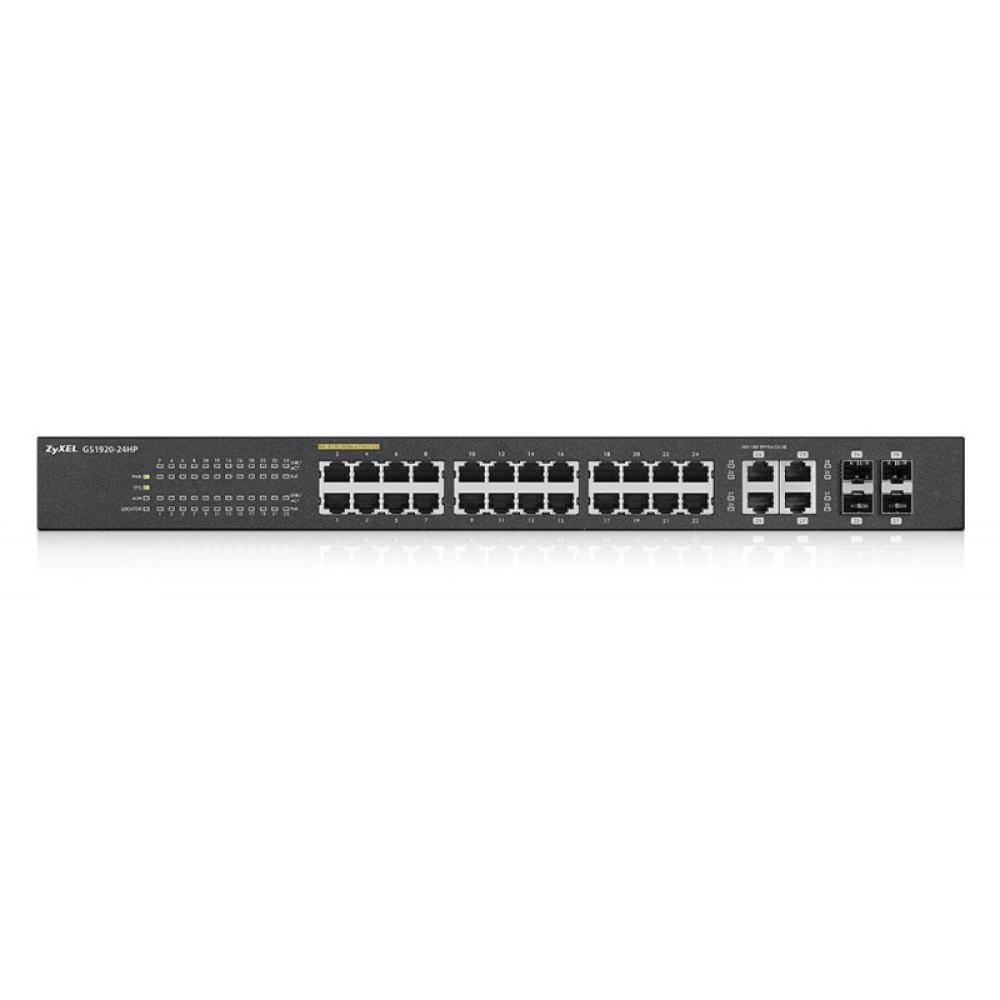 Zyxel - GS1920-24HP Gestionado L2 Gigabit Ethernet (10/100/1000) Energía sobre Ethernet (PoE) Negro