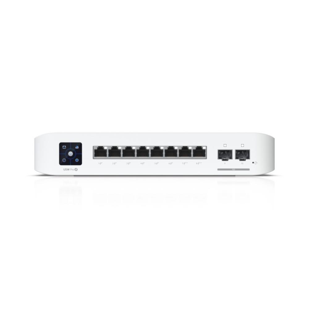 Ubiquiti - UniFi USW-PRO-8-POE switch Gestionado L2/L3 Gigabit Ethernet (10/100/1000) Energía sobre Ethernet (PoE) 1U Blanco