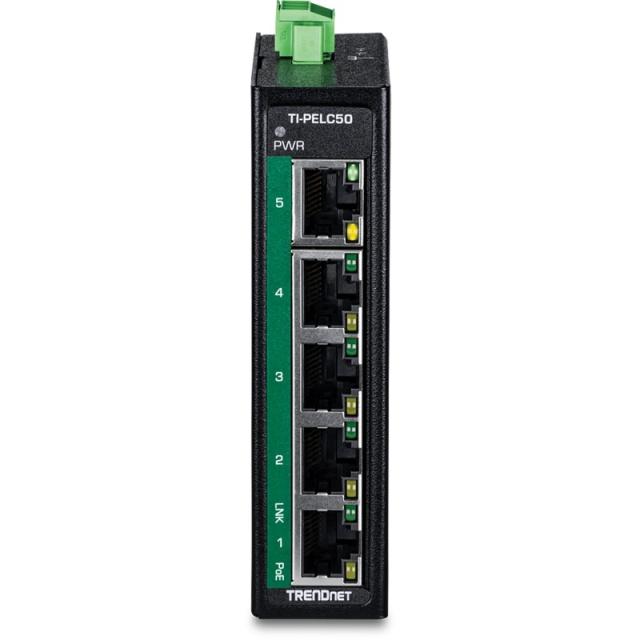 Trendnet - TI-PELC50 switch No administrado Fast Ethernet (10/100) Energía sobre Ethernet (PoE) Negro
