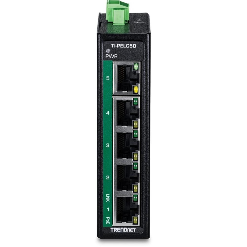 Trendnet - TI-PELC50 switch No administrado Fast Ethernet (10/100) Energía sobre Ethernet (PoE) Negro