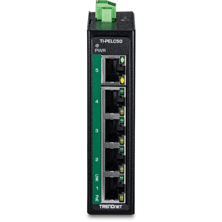 Trendnet - TI-PELC50 switch No administrado Fast Ethernet (10/100) Energía sobre Ethernet (PoE) Negro